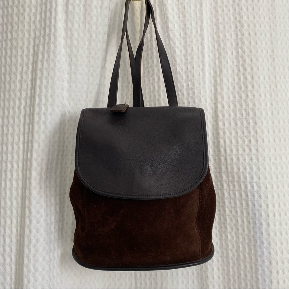 Coach brown suede and leather Berkeley backpack - Picture 3 of 13